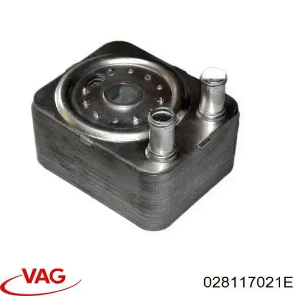 Радиатор масляный (холодильник), под фильтром VAG 028117021E цена, от 10.21 USD