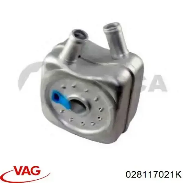 Купить 028117021K VAG Радиатор масляный (холодильник), под фильтром
