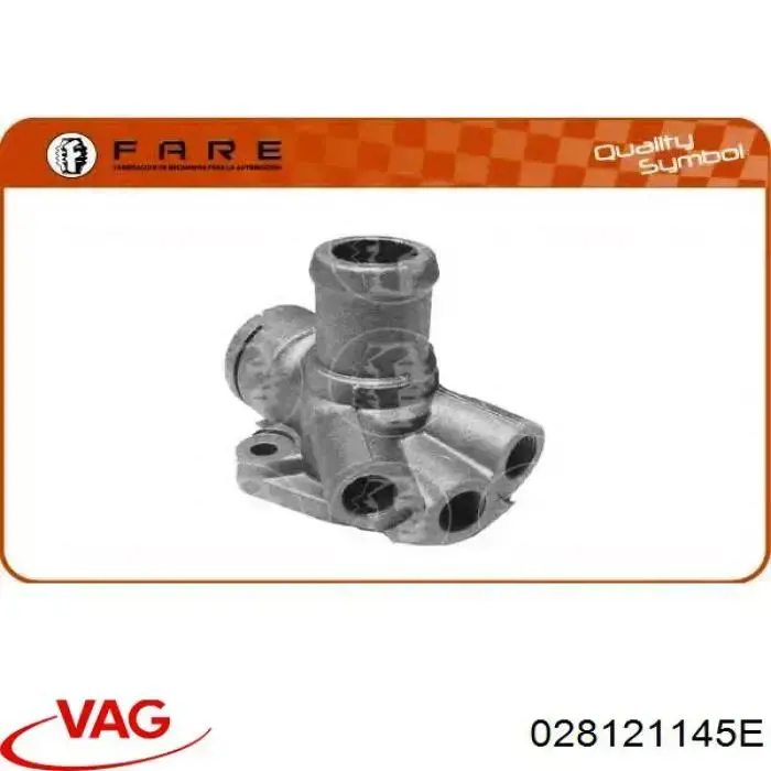 028121145E VAG Brida del sistema de refrigeración (triple) original y equivalente