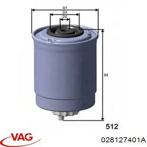 Топливный фильтр 028127401A VAG
