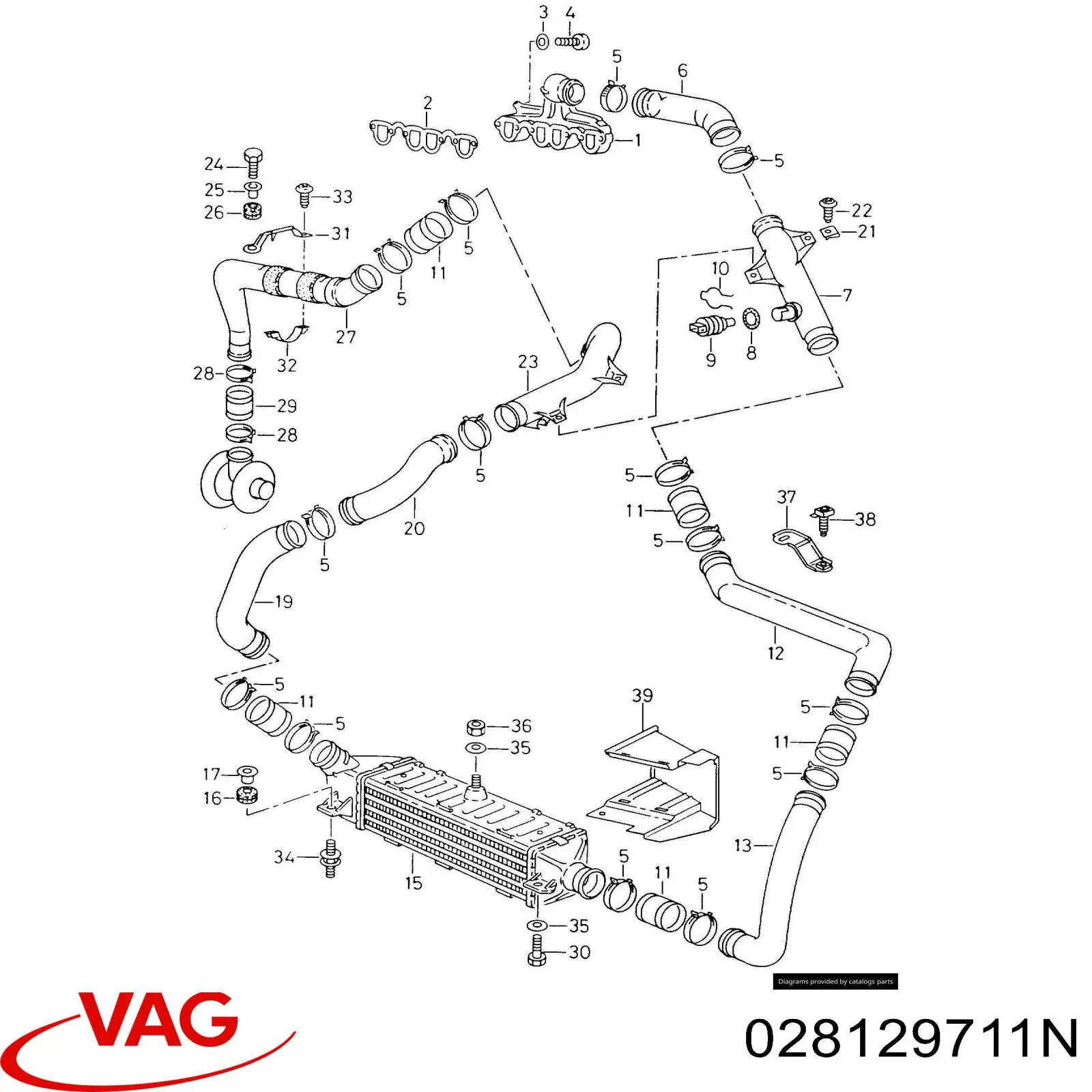 028129711N VAG Коллектор впускной