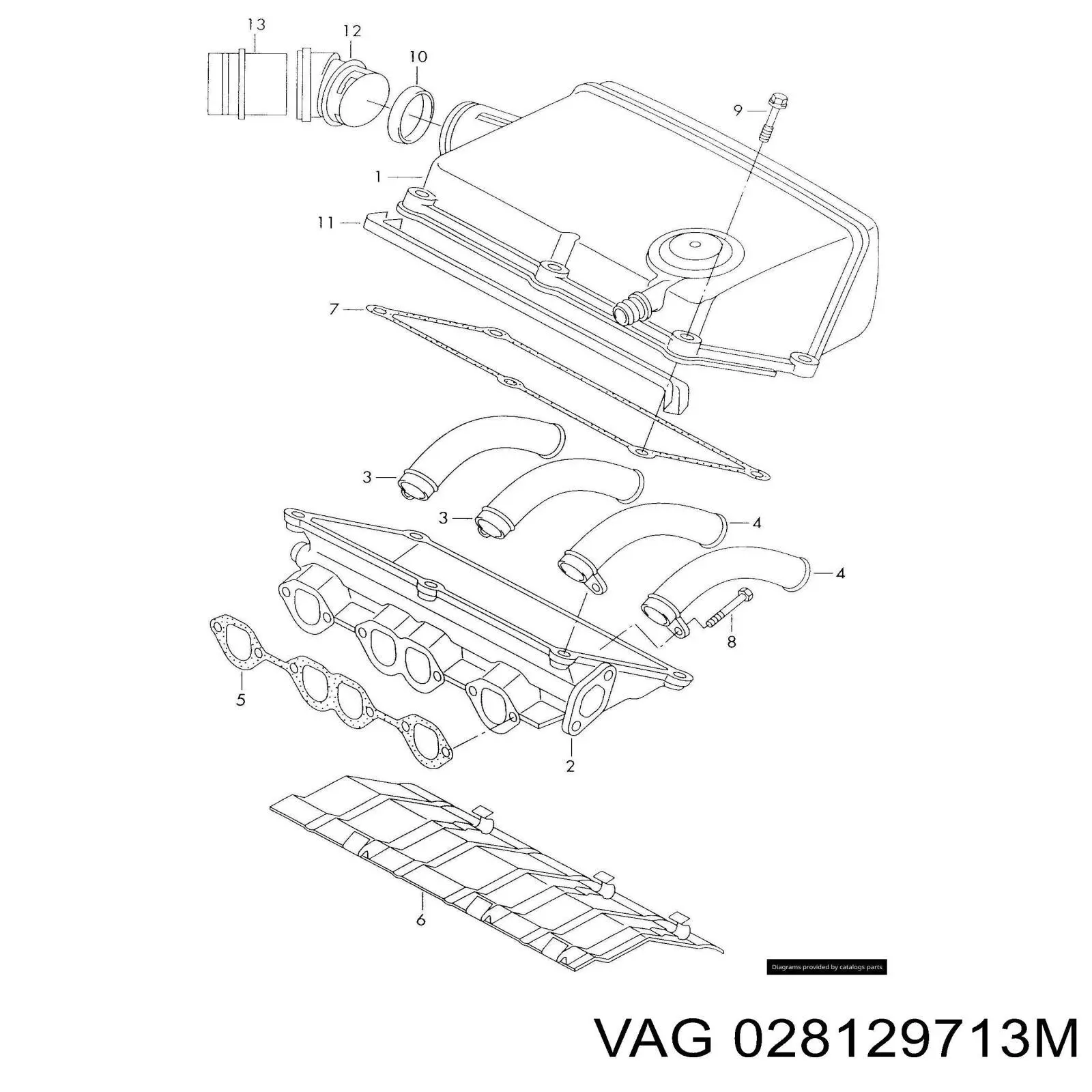028129713M VAG Коллектор впускной