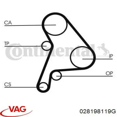 Купить 028198119G VAG Комплект ГРМ