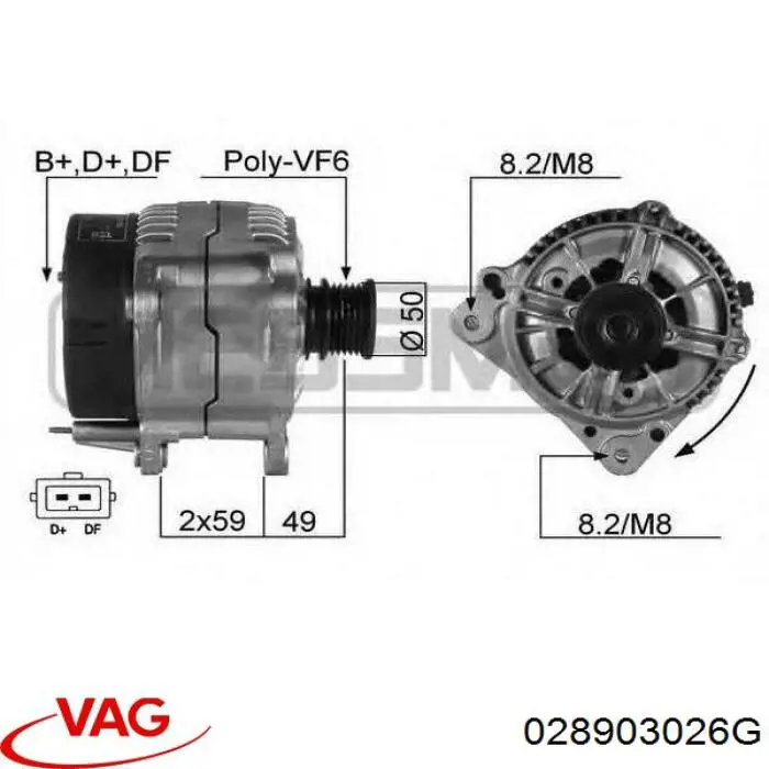 Купить 028903026G VAG Генератор