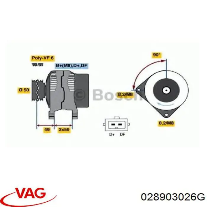 028903026G VAG Генератор автомобильный