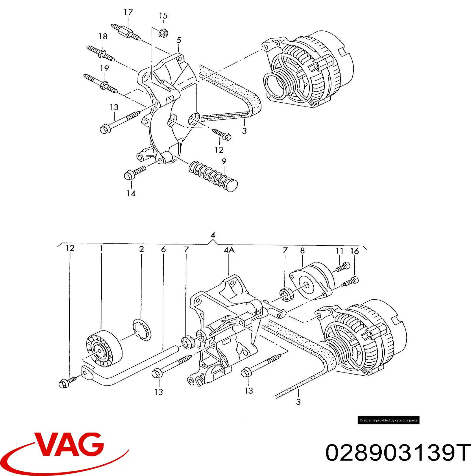 Кронштейн генератора натяжной Volkswagen Passat B3, B4 седан (3A2, 351, 312) (1988 - 1997) цена, от 119.73 USD