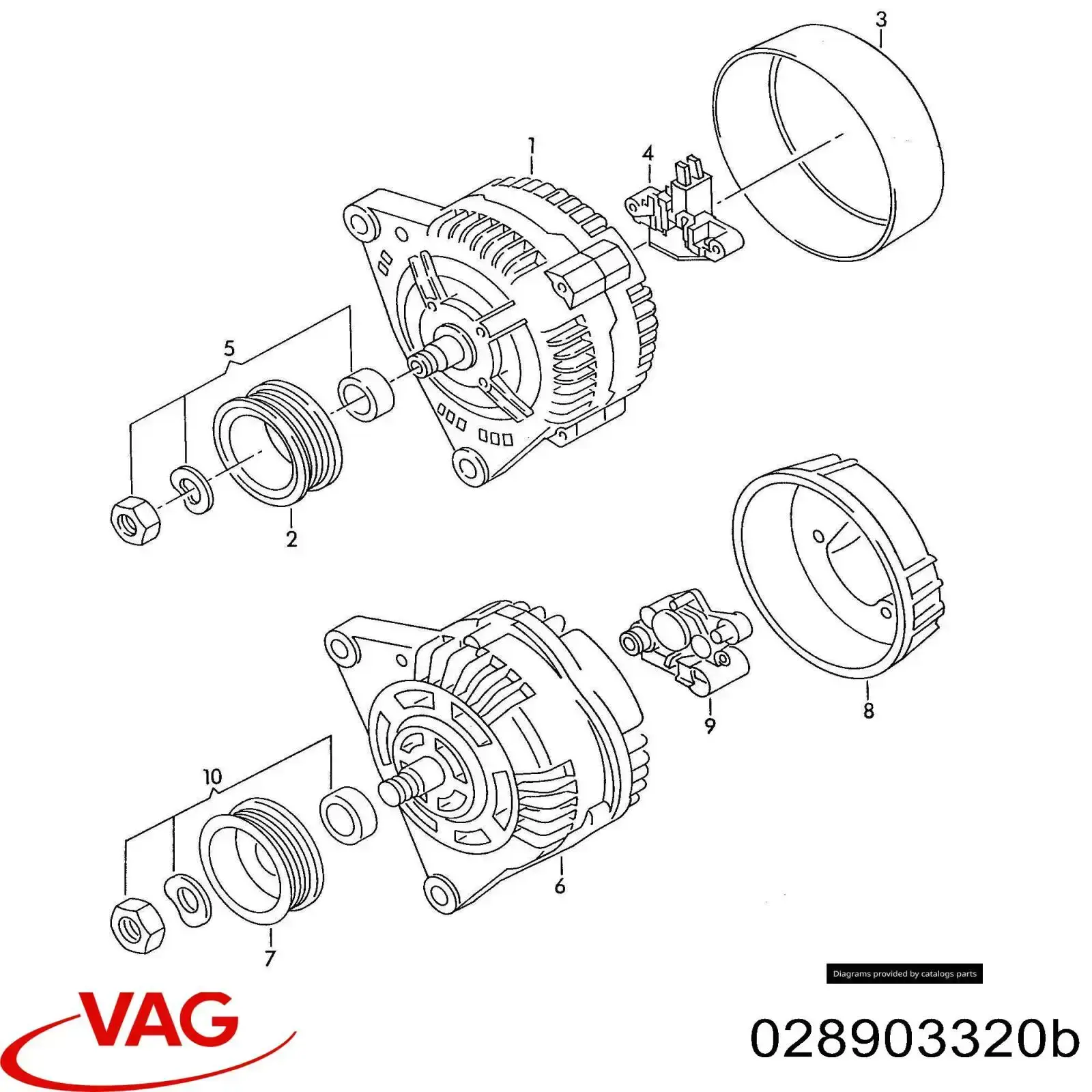 VAG 028903320B цена, от 36.08 USD