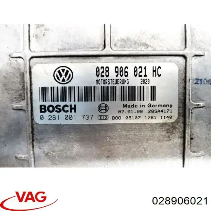 Блок управления двигателем 028906021 VAG