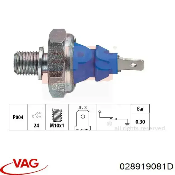 Купить 028919081D VAG Датчик давления масла