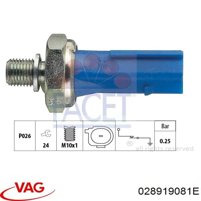 Купить 028919081E VAG Датчик давления масла