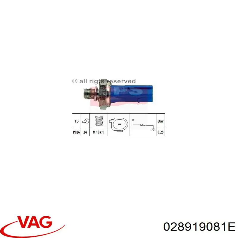 Датчик давления масла 028919081E VAG