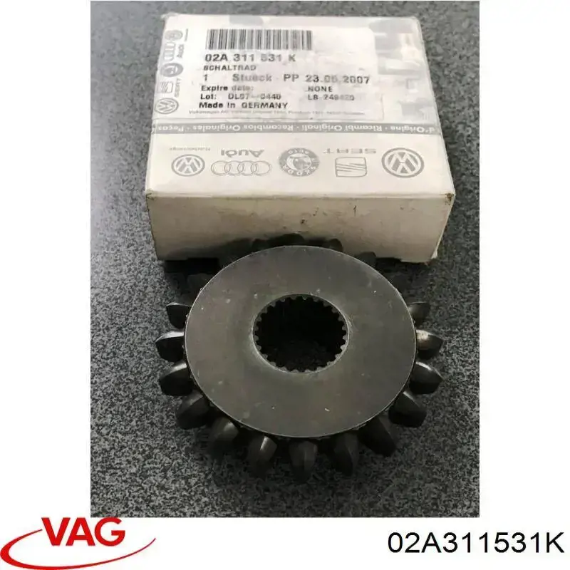Купить 02A311531K VAG Шестерня паразитная задней передачи