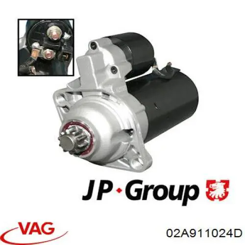 Стартер двигателя VAG 02A911024D