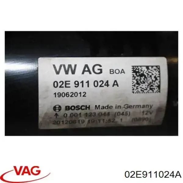 Стартер двигателя VAG 02E911024A
