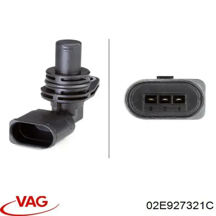 Купить 02E927321C VAG Датчик скорости вращения вала АКПП