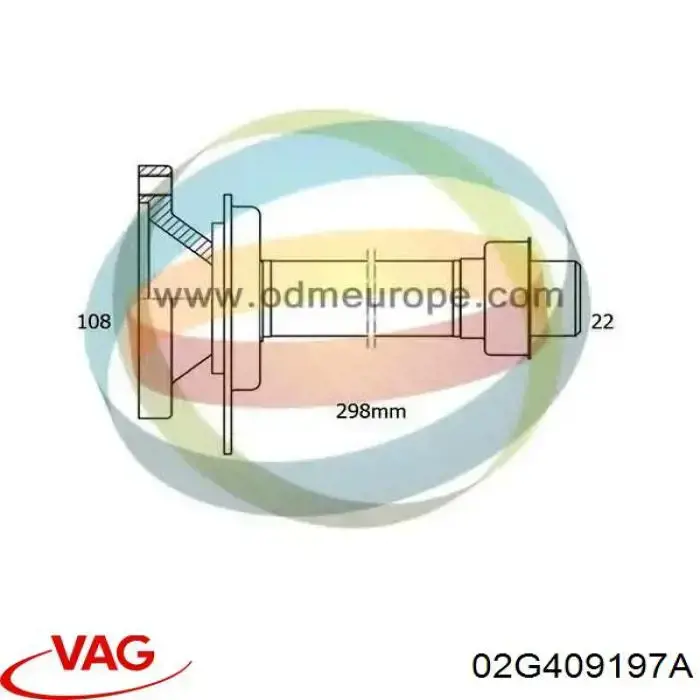 Corona dentada de velocímetro 02G409197A VAG