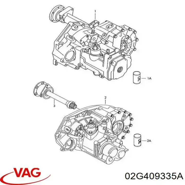 Подвесной подшипник передней полуоси VAG 02G409335A