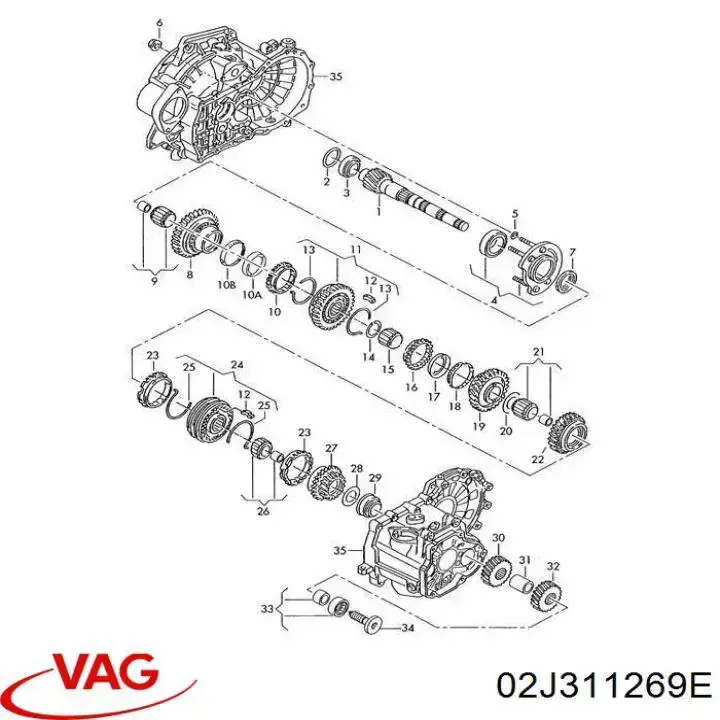 Кольцо синхронизатора 02J311269L VAG