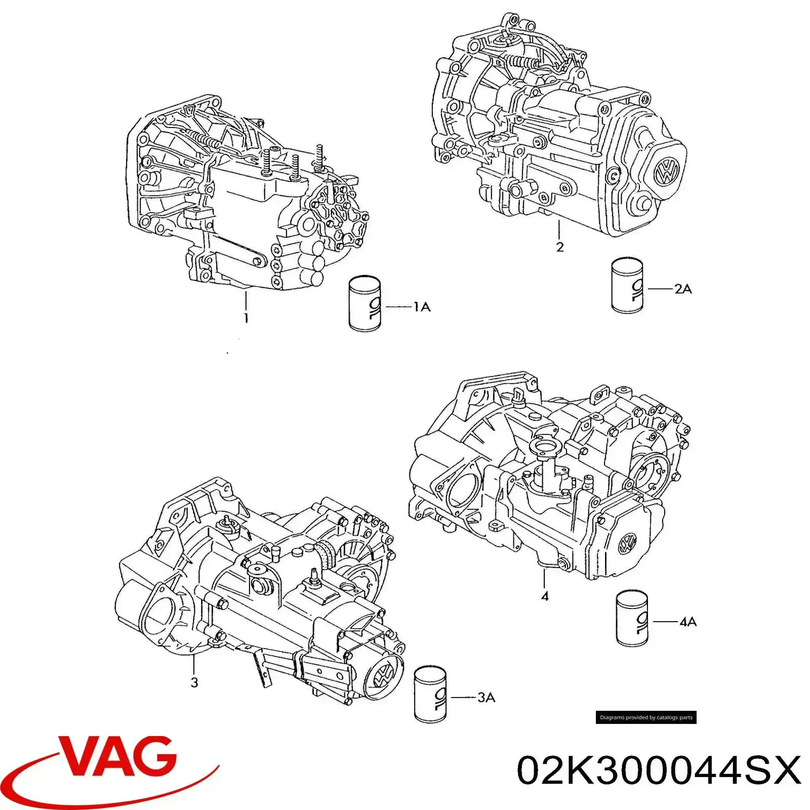 Коробка переключения передач VAG 02K300044SX цена, от 211.86 USD