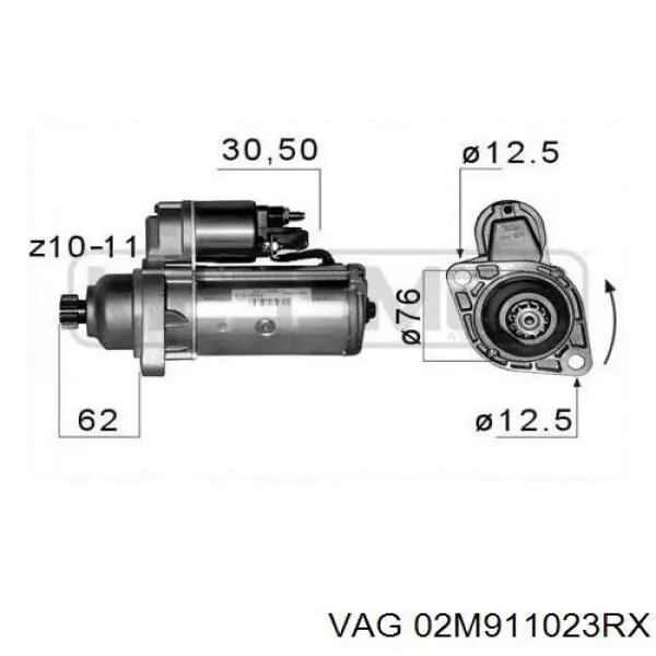 Купить 02M911023RX VAG Стартер