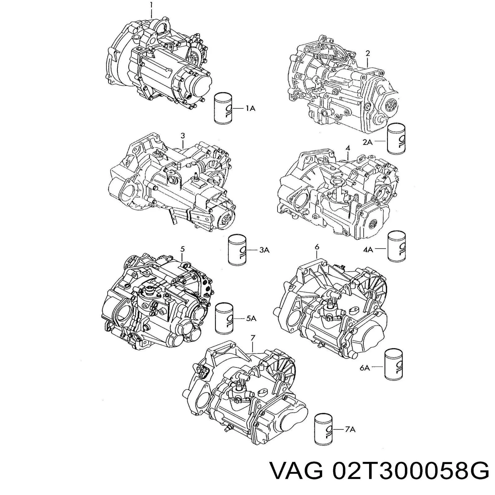 Коробка переключения передач VAG 02T300058G цена, от 421.26 USD