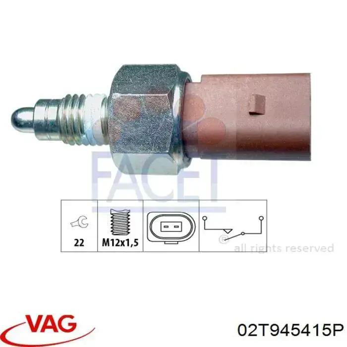 02T945415P VAG Датчик включения фонарей заднего хода