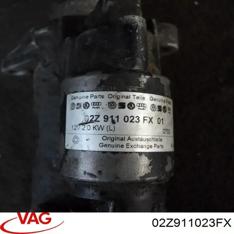 Стартер 02Z911023FX VAG
