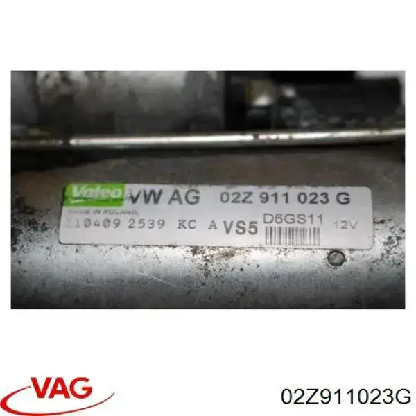 02Z911023G VAG Стартер автомобиля