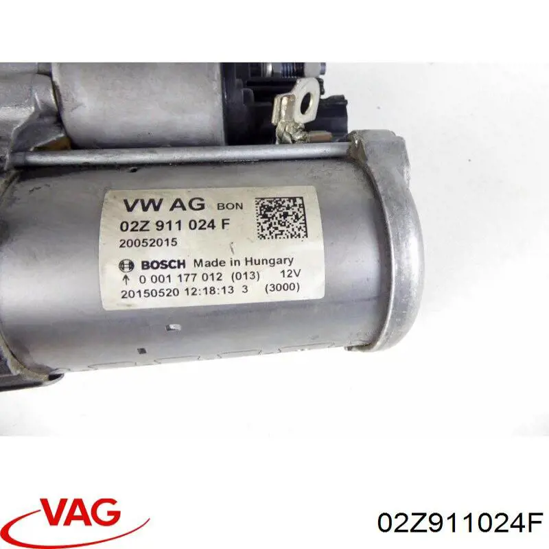 Motor de arranque 02Z911024F VAG