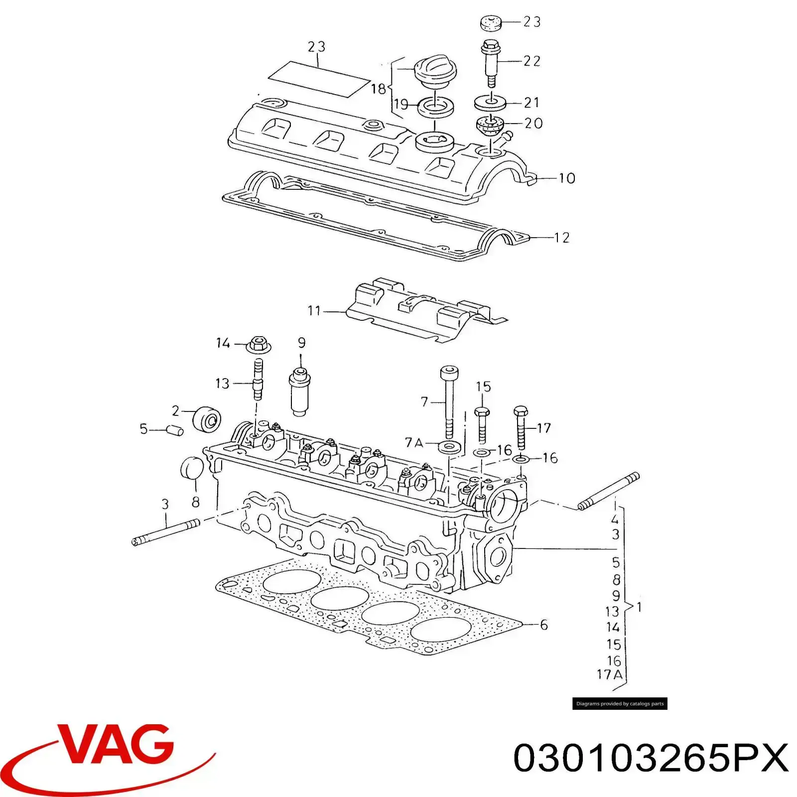 030103265PX VAG cabeça de motor (cbc)