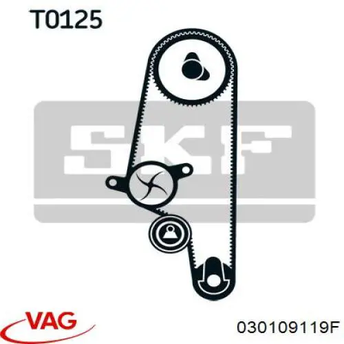 Зубчатый ремень VAG 030109119F цена, от 12.57 USD