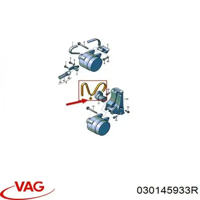 Ремень агрегатов приводной VAG 030145933R