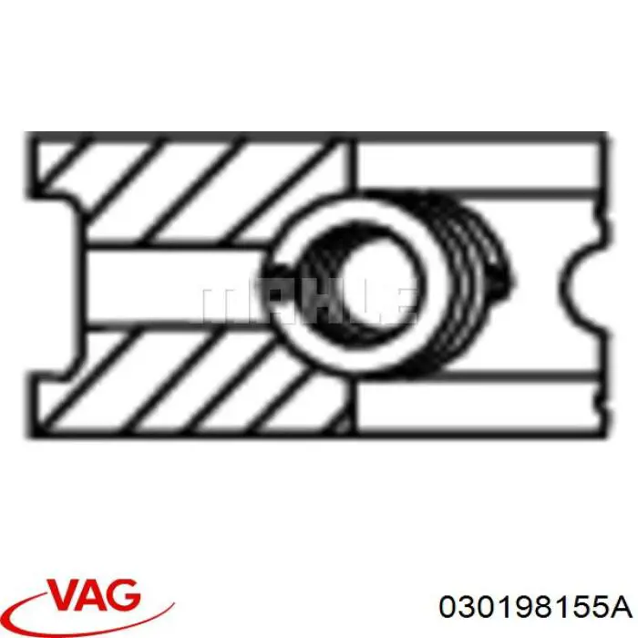 030198155A VAG кольца поршневые на 1 цилиндр, 2-й ремонт (+0,50)