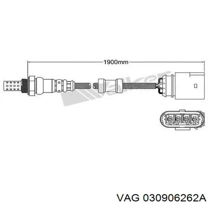 Лямбдазонд, датчик кислорода после катализатора VAG 030906262A цена, от 25.34 USD