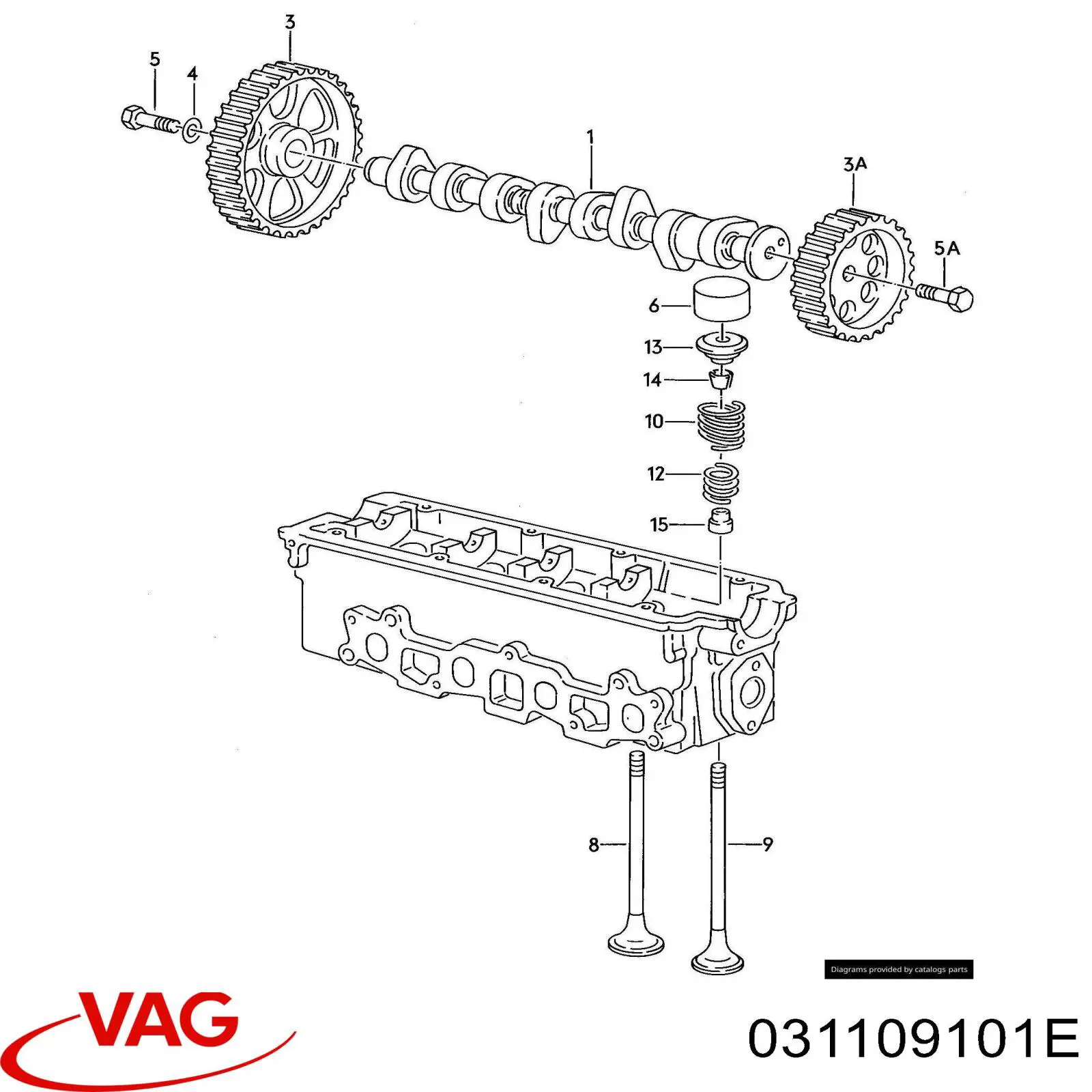 Распредвал 031109101E VAG