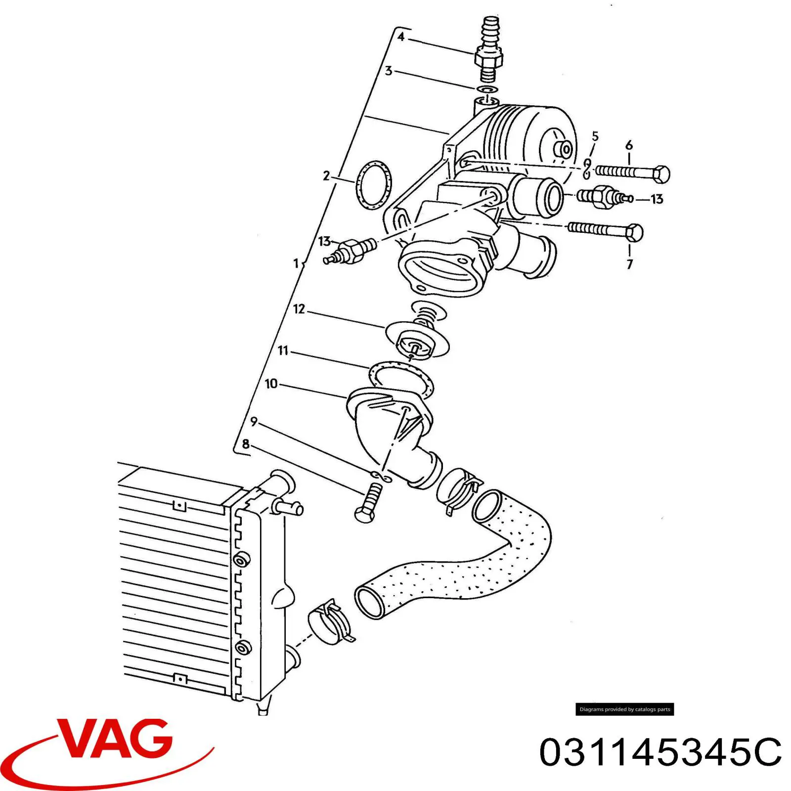 WHT008226 VAG vedante do radiador de óleo