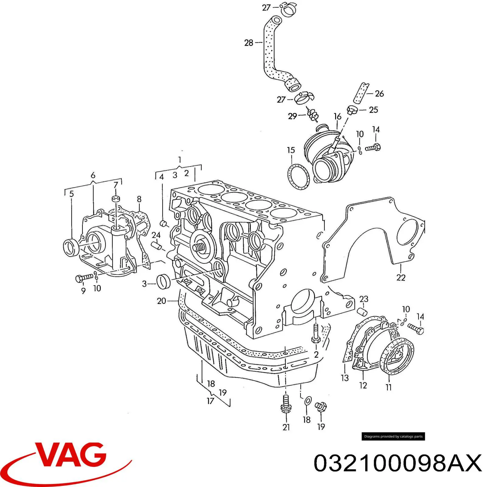 Двигатель в сборе 032103101A VAG