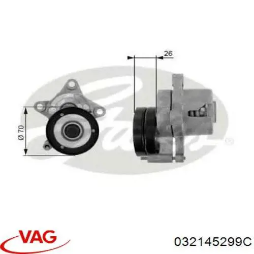 Ролик натяжителя приводного ремня VAG 032145299C