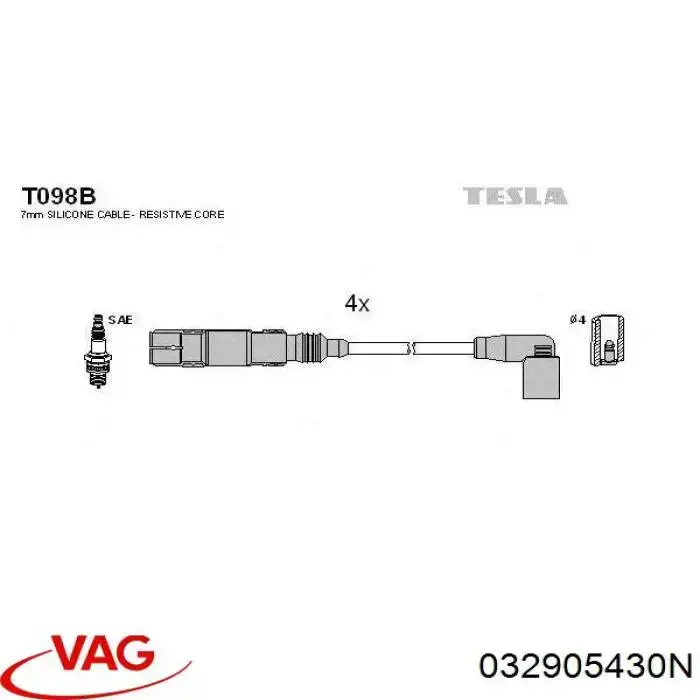 Купить 032905430N VAG Провода высокого напряжения