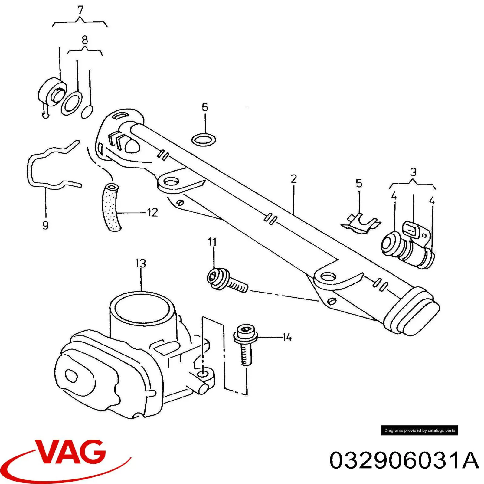Топливные форсунки 032906031A VAG