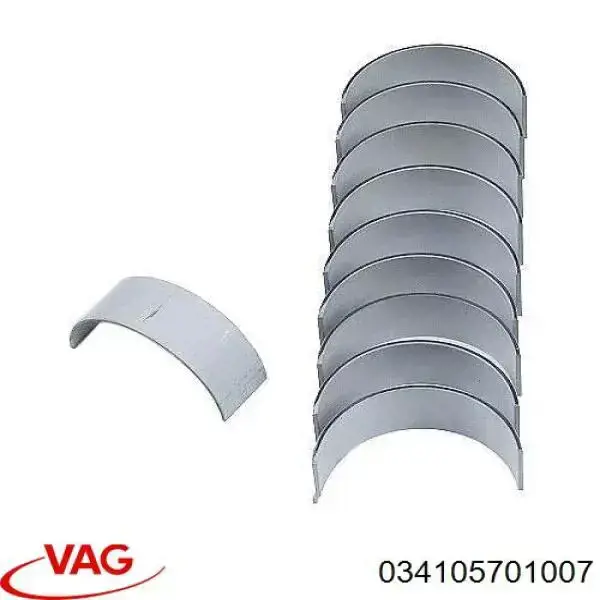 Шатунные вкладыши коленчатого вала VAG 034105701007 цена, от 13.91 USD
