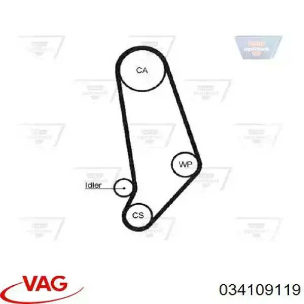 Зубчатый ремень VAG 034109119 цена, от 7.51 USD