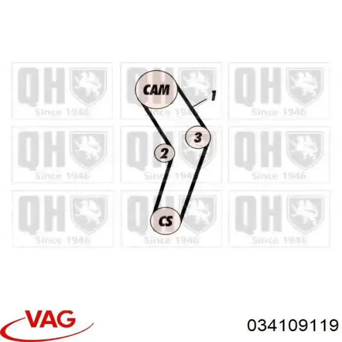 Купить 034109119 VAG Ремень газораспределительного механизма