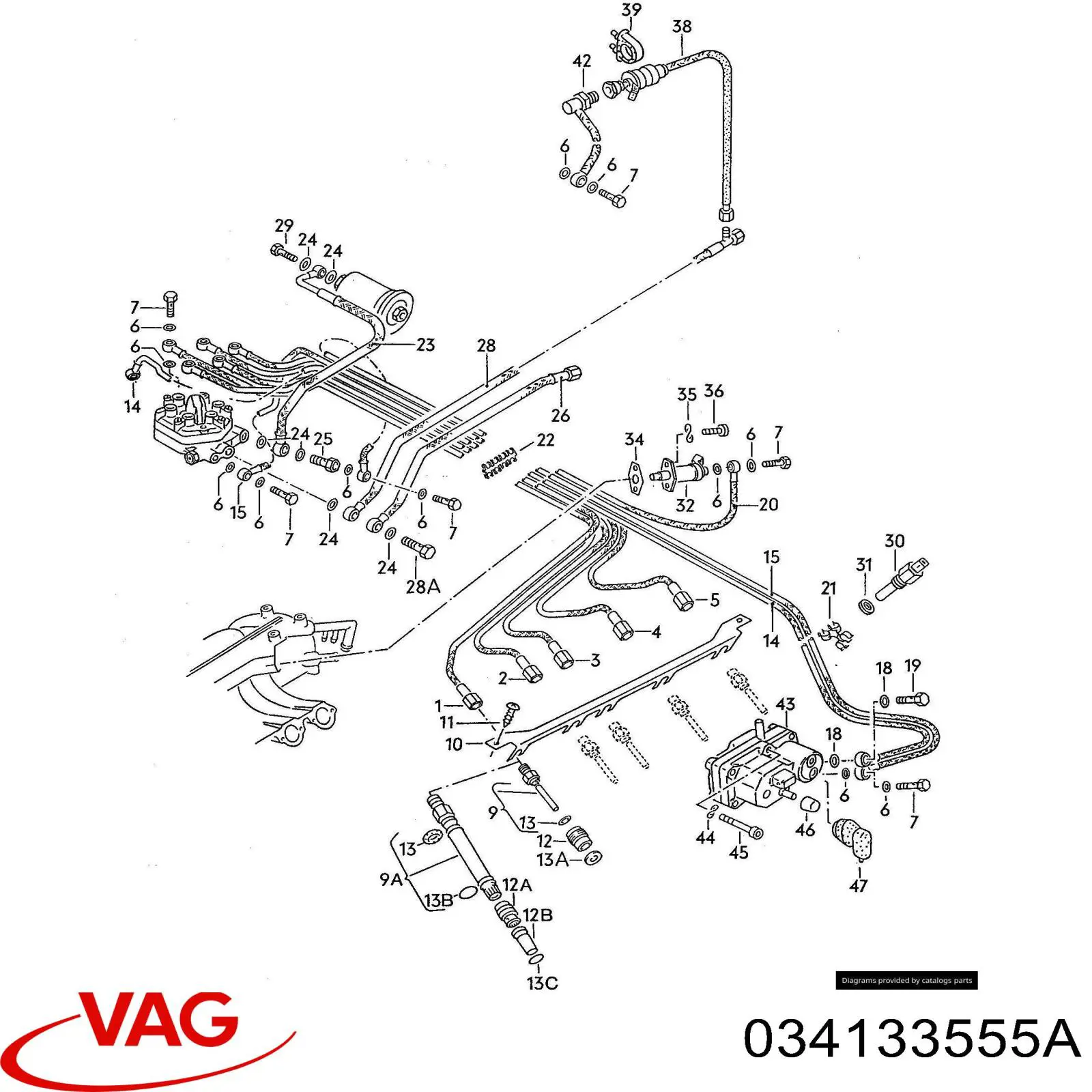 Комплект форсунок VAG 034133555A цена, от 18.99 USD