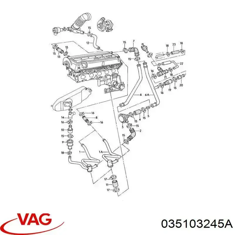 Купить 035103245A VAG Клапан PCV