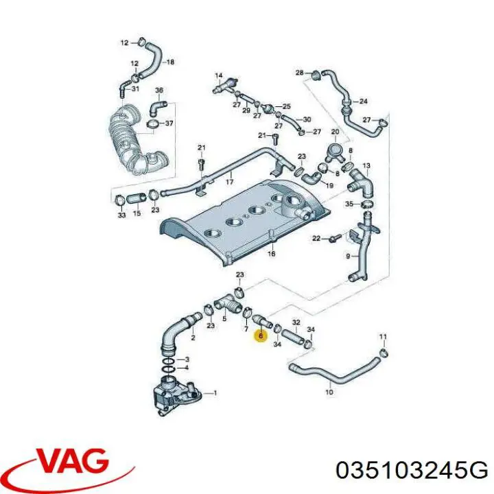 Датчик газов картера VAG 035103245G цена, от 27.14 USD