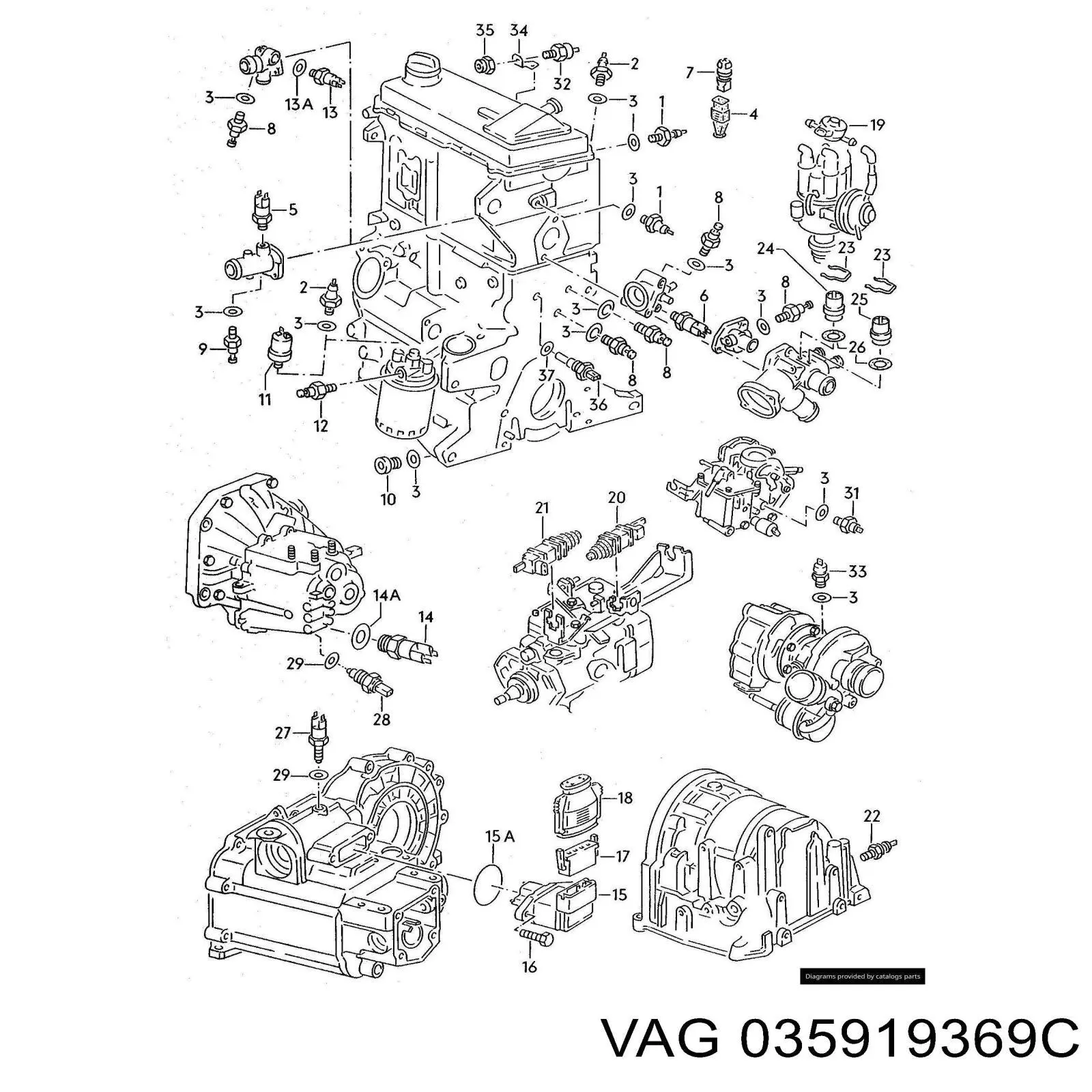035919369C VAG Датчик радиатора