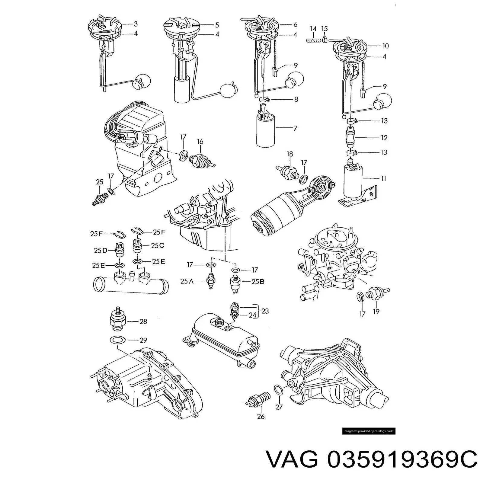 Датчик температуры радиатора VAG 035919369C цена, от 5.34 USD