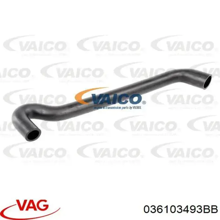 Патрубок вентиляции картера, маслоотделителя VAG 036103493BB цена, от 262.50 UAH