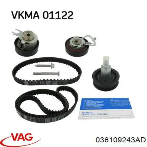 Ролик натяжителя ремня газораспределения VAG 036109243AD цена, от 27.84 USD